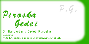 piroska gedei business card